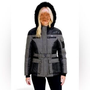 COOGI Women's Gray and Black Ski Jacket